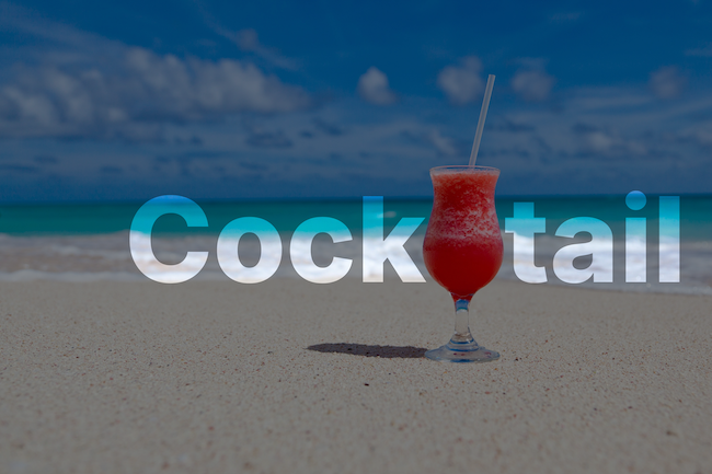 Cocktail text mask example